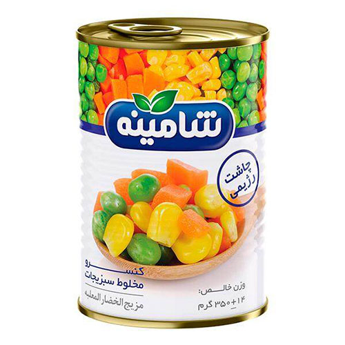 22 کنسرو مخلوط سبزیجات شامینه - 350 گرم